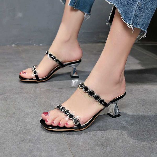 lucyever fashion buckle transparent women high heels sandals summer slippers slides pvc jelly shoes woman open toe pumps, Black
lucyever fashion buckle transparent women high heels sandals summer slippers slides pvc jelly shoes woman open toe pumps, Black