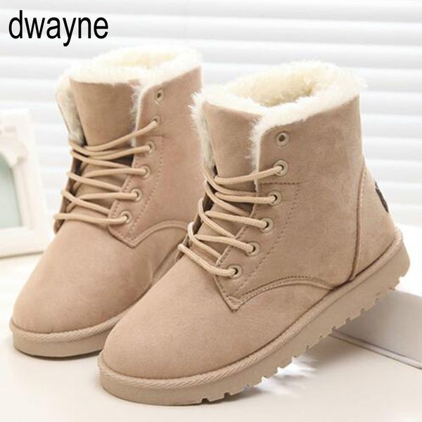 women winter boots suede ankle snow boots female warm fur plush insole botas mujer lace-up footwear, Black
women winter boots suede ankle snow boots female warm fur plush insole botas mujer lace-up footwear, Black