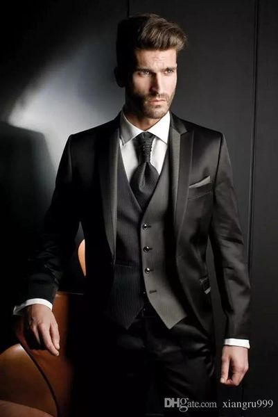 setwell wedding suits groom tuxedos slim fit black suit formal wear groomsman pants (jacket+pants+vest), Black;gray
setwell wedding suits groom tuxedos slim fit black suit formal wear groomsman pants (jacket+pants+vest), Black;gray