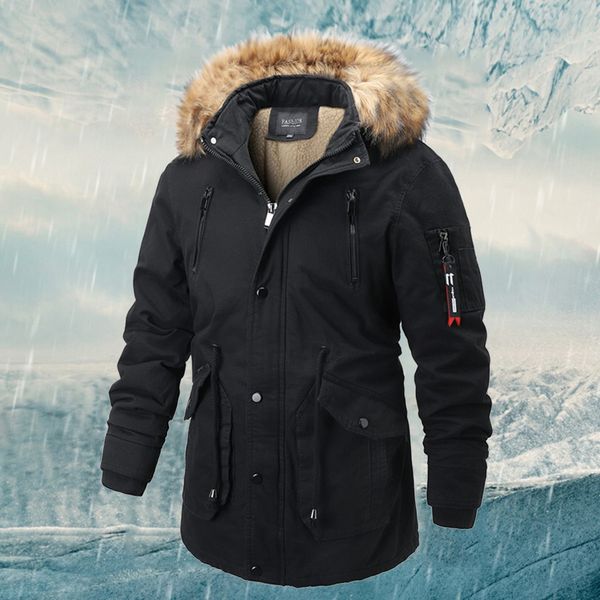 tide winter coat men in autumn winter warm parksa medium and long thicker cotton coat hooded parkas men m-3xl plus size, Black
tide winter coat men in autumn winter warm parksa medium and long thicker cotton coat hooded parkas men m-3xl plus size, Black
