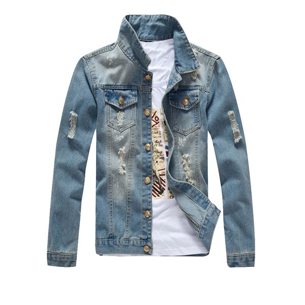 vogue nice spring autumn men vintage jean jackets vogueslim outerwear men ripped hole jean coats fashion streetwear, Black;brown
vogue nice spring autumn men vintage jean jackets vogueslim outerwear men ripped hole jean coats fashion streetwear, Black;brown