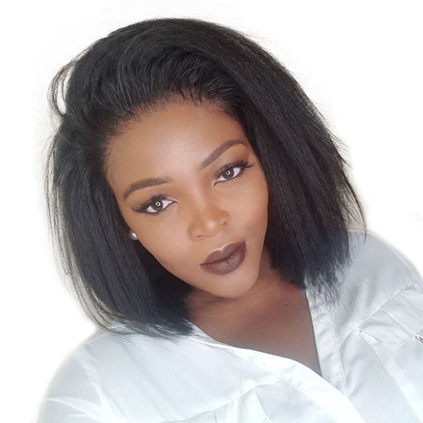 malaysian kinky straight lace front wig for black women 130% natural color human hair bob wigs, Black;brown
malaysian kinky straight lace front wig for black women 130% natural color human hair bob wigs, Black;brown