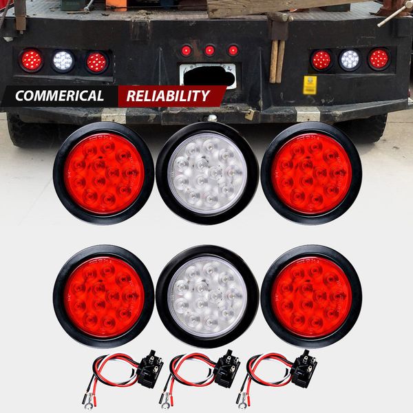 2pcs 4 inch white 12-led round tail light backup reverse lamp clear lens for car rv trailer vehicle turn signal light lamp
2pcs 4 inch white 12-led round tail light backup reverse lamp clear lens for car rv trailer vehicle turn signal light lamp