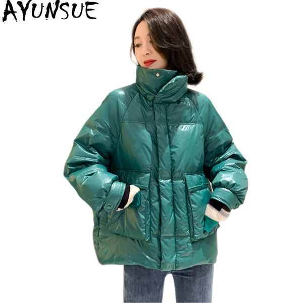 women's down & parkas ayunsue white duck jacket women autumn winter coat oversize korean parka puffer jackets 2021 kj3869, Black
women's down & parkas ayunsue white duck jacket women autumn winter coat oversize korean parka puffer jackets 2021 kj3869, Black