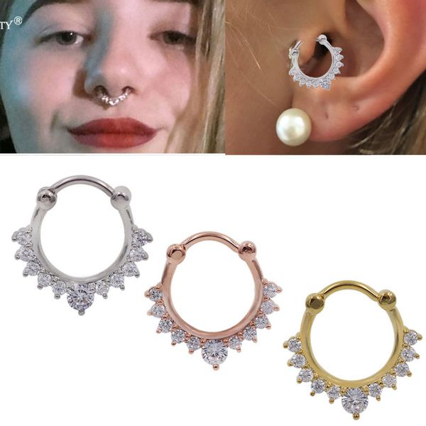 rose hogold-color 1pc nose ring lacey opal gem septum ring rook clicker titanium shaft 16g nose hanger body piercing jewelry, Slivery;golden
rose hogold-color 1pc nose ring lacey opal gem septum ring rook clicker titanium shaft 16g nose hanger body piercing jewelry, Slivery;golden