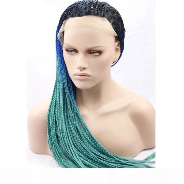 cosplay wigs braided lace front wigs 1b blue green three tone synthetic lace front wig ombre glueless braided synthetic wigs heat resistant, Black
cosplay wigs braided lace front wigs 1b blue green three tone synthetic lace front wig ombre glueless braided synthetic wigs heat resistant, Black