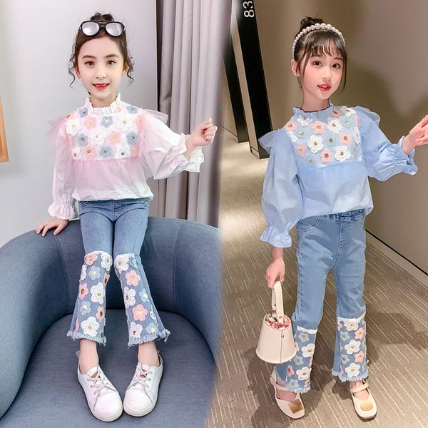 cute baby girls sets flower ruffles long sleeve + loose pants 2pcs kids clothes preppy style chidren outfits 6 8 10 12 year t200707, White
cute baby girls sets flower ruffles long sleeve + loose pants 2pcs kids clothes preppy style chidren outfits 6 8 10 12 year t200707, White