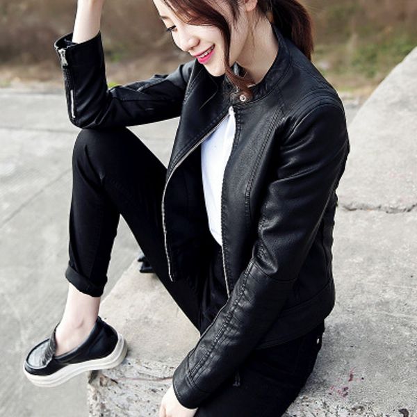 new leather coat women short motorcycle jacket women jaqueta feminina couro jackets 7wl014, Black
new leather coat women short motorcycle jacket women jaqueta feminina couro jackets 7wl014, Black
