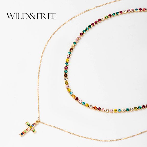 wild&new crystal cross pendant necklace for women gold claw chains colorful zircon stone choker necklace fashion jewelry, Silver
wild&new crystal cross pendant necklace for women gold claw chains colorful zircon stone choker necklace fashion jewelry, Silver