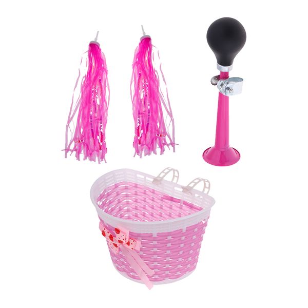 bike basket front mount shopping holder with horn hooter and handlebar tassel streamer
bike basket front mount shopping holder with horn hooter and handlebar tassel streamer