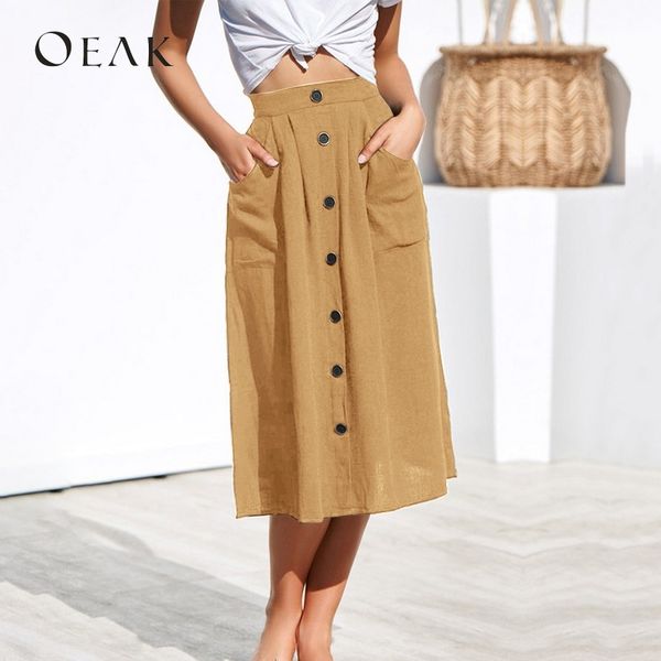 женская юбка с высокой талией и пуговицами bodycon свободная макси-юбка с карманами женская футболка faldas mujer moda 2019, Black
женская юбка с высокой талией и пуговицами bodycon свободная макси-юбка с карманами женская футболка faldas mujer moda 2019, Black