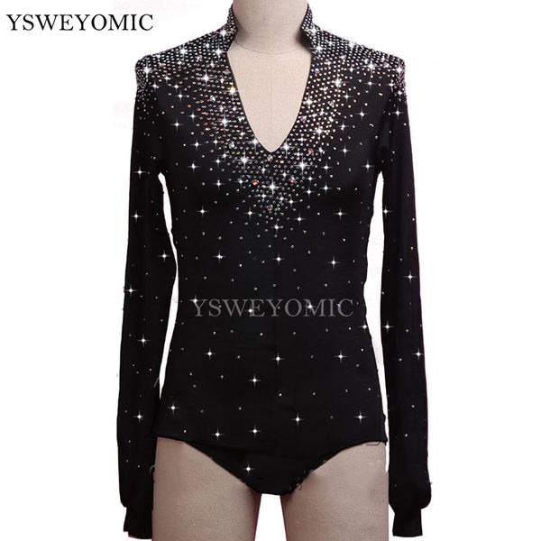 new style black latin dance shirts with crystal for male long sleeve practice clothes chacha stage men latin ballroom shirt, Black;red
new style black latin dance shirts with crystal for male long sleeve practice clothes chacha stage men latin ballroom shirt, Black;red
