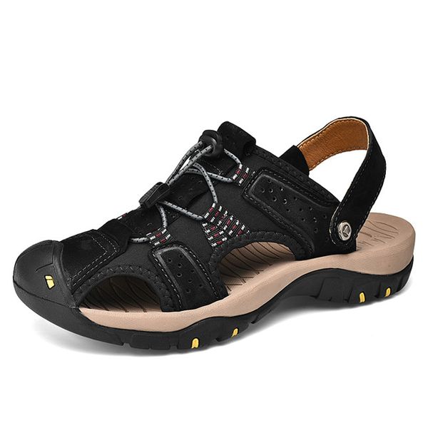 fashion trend mens sandals genuine leather summer 2020 new beach men casual shoes outdoor sandals men shoes big size 38-47, Black
fashion trend mens sandals genuine leather summer 2020 new beach men casual shoes outdoor sandals men shoes big size 38-47, Black