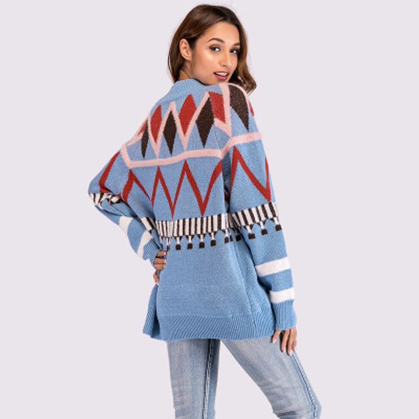 new arrival 2018 autumn winter women's fashion casual buttons cardigans elegant printed chic sweaters l487, White;black
new arrival 2018 autumn winter women's fashion casual buttons cardigans elegant printed chic sweaters l487, White;black