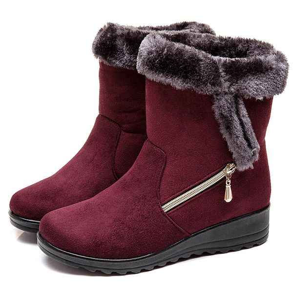 women boots faux suede winter boots shoes woman wedges heels snow boots mid calf winter shoes female booties, Black
women boots faux suede winter boots shoes woman wedges heels snow boots mid calf winter shoes female booties, Black