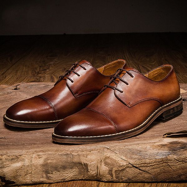 brand men shoes oxfords male italian derby genuine leather formal shoes men flats business leather wedding, Black
brand men shoes oxfords male italian derby genuine leather formal shoes men flats business leather wedding, Black