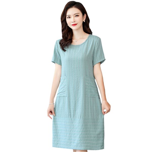 summer striped dress women vintage a-line short sleeve dresses with pockets 2020 loose plus size casual sundress female vestidos, Black;gray
summer striped dress women vintage a-line short sleeve dresses with pockets 2020 loose plus size casual sundress female vestidos, Black;gray