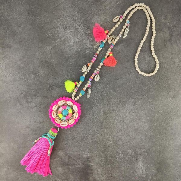 new boho bohemia handmade bead tassel pendants necklace shell pendants stone cord necklace, Silver
new boho bohemia handmade bead tassel pendants necklace shell pendants stone cord necklace, Silver
