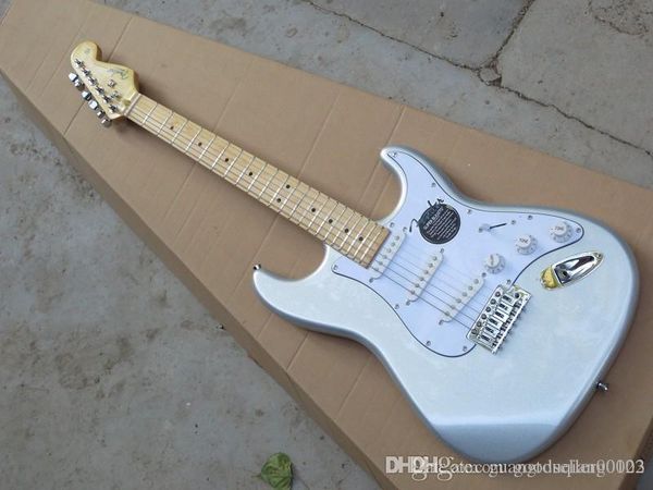 new 6 string silver electric guitar in stock, noise reduction pickup in stratocaster
new 6 string silver electric guitar in stock, noise reduction pickup in stratocaster