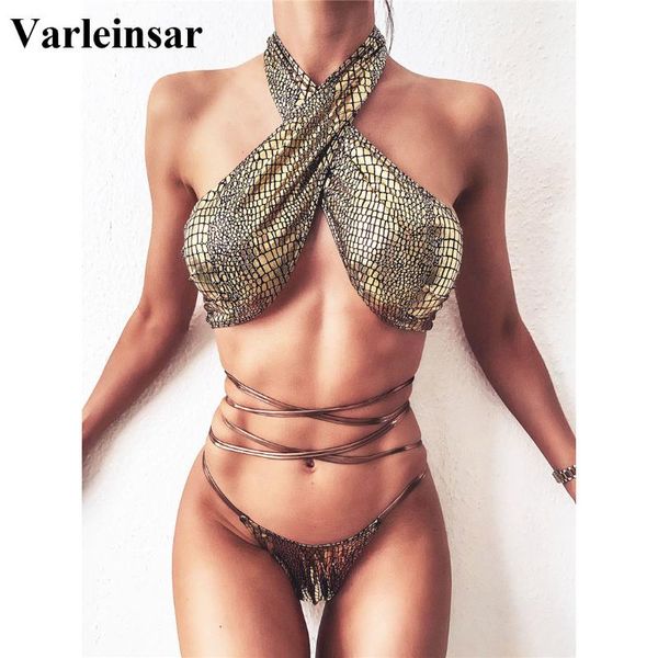 2020 shiny halter thong bikini women swimwear female swimsuit two-pieces bikini set wrap around bather bathing suit swim v2089
2020 shiny halter thong bikini women swimwear female swimsuit two-pieces bikini set wrap around bather bathing suit swim v2089