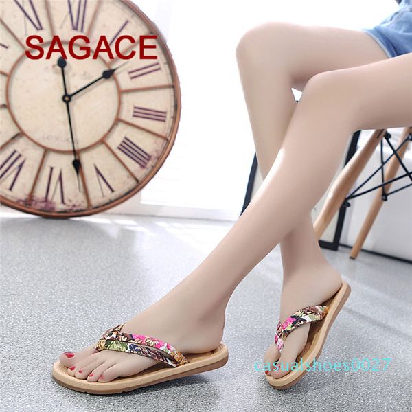 women fashion summer flat flip flops sandals loafers bohemia shoes c27, Black