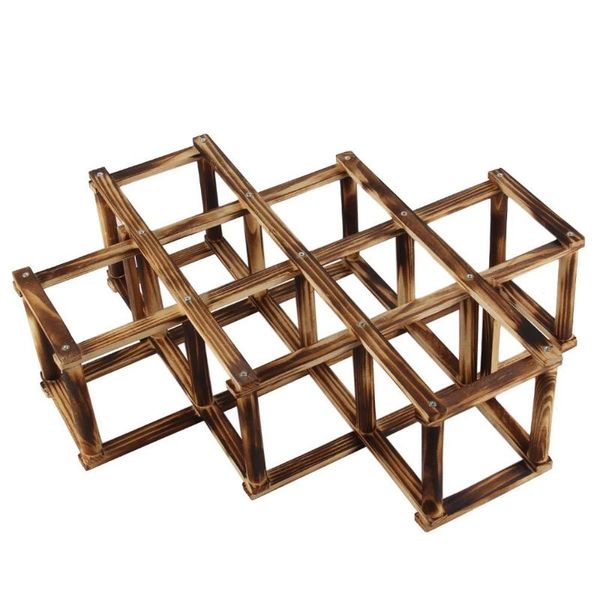 creative folding 10 wine bottle wooden wine rack carbonized color/wooden color
creative folding 10 wine bottle wooden wine rack carbonized color/wooden color