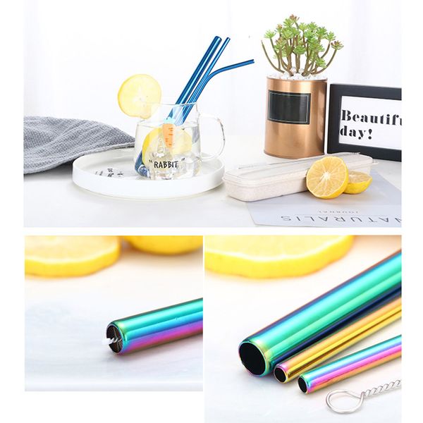5pcs/set plastic box wrapping reusable stainless steel metal drinking straw bend indent/straight straws + cleaner brush for mugs
5pcs/set plastic box wrapping reusable stainless steel metal drinking straw bend indent/straight straws + cleaner brush for mugs