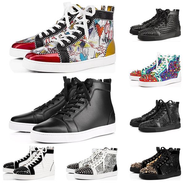 new fashion designer red bottoms shoes studded spikes flats rivet sneakers for men women party lovers casual sport sneaker size 35-47, Black
new fashion designer red bottoms shoes studded spikes flats rivet sneakers for men women party lovers casual sport sneaker size 35-47, Black