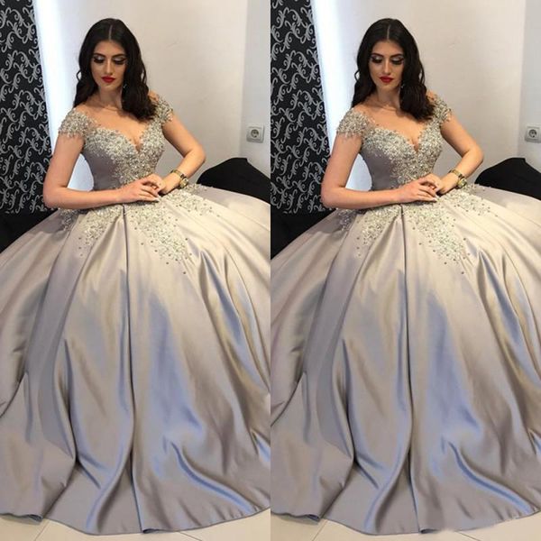 gorgeous beaded satin ball gown prom dresses off shoulder cap sleeve silver quinceanera dresses with appliques lace, Blue;red
gorgeous beaded satin ball gown prom dresses off shoulder cap sleeve silver quinceanera dresses with appliques lace, Blue;red