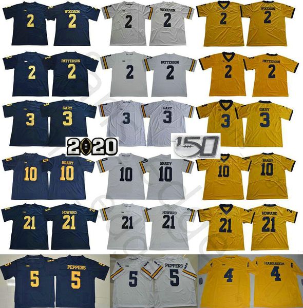 ncaa michigan wolverines 2 charles woodson shea patterson 4 jim harbaugh 5 jabrill peppers desmond howard 10 tom brady 150th football jersey, Black
ncaa michigan wolverines 2 charles woodson shea patterson 4 jim harbaugh 5 jabrill peppers desmond howard 10 tom brady 150th football jersey, Black