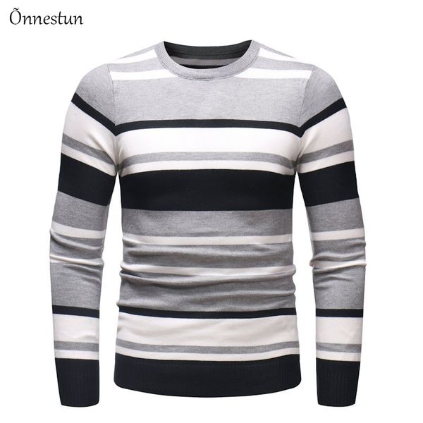 onnestun pullover knitting sweaters men autumn winter new slim sweater men fashion casual elasticity stripe sweater, White;black
onnestun pullover knitting sweaters men autumn winter new slim sweater men fashion casual elasticity stripe sweater, White;black