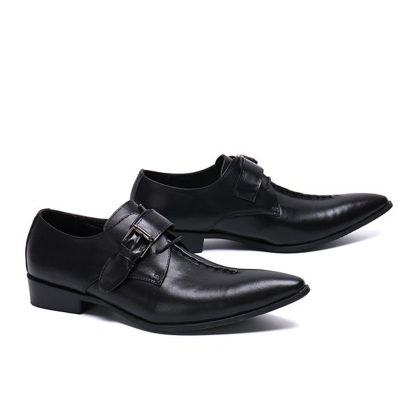 Black Genuine Leather Chic Mens Shoes Elegant Handsome Cowboy Business Oxfords Buckle Strap Party Dress mens shoes
Black Genuine Leather Chic Mens Shoes Elegant Handsome Cowboy Business Oxfords Buckle Strap Party Dress mens shoes