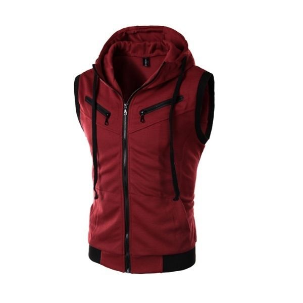 factory direct foreign trade 2019 spring and summer men's casual sports hooded knit vest vest, Black;white
factory direct foreign trade 2019 spring and summer men's casual sports hooded knit vest vest, Black;white