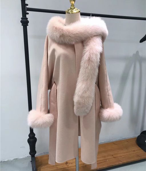 autumn winter woolen coat women real fur collar and cuffs double-faced cashmere wool cloak shawl women coat, Black
autumn winter woolen coat women real fur collar and cuffs double-faced cashmere wool cloak shawl women coat, Black