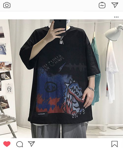 graffiti short sleeve t-shirt men's big size loose youth personality trend summer students five point sleeve half sleeve clothes fat ma, White;black
graffiti short sleeve t-shirt men's big size loose youth personality trend summer students five point sleeve half sleeve clothes fat ma, White;black