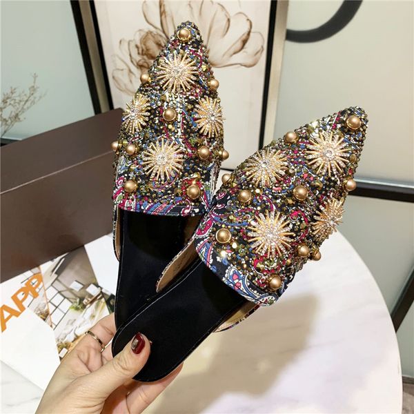 2019 brand fashion luxury designer women shoes brand fashion luxury designer women shoes luxury pearls flats women designer slippers, Black
2019 brand fashion luxury designer women shoes brand fashion luxury designer women shoes luxury pearls flats women designer slippers, Black
