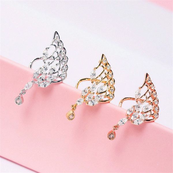 1pc earring clip elegant angel wing clamp earring fashion cute women crystal vintage statement jewelry gift, Silver
1pc earring clip elegant angel wing clamp earring fashion cute women crystal vintage statement jewelry gift, Silver