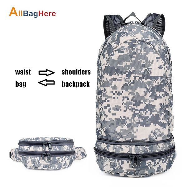outdoor camouflage multifunction climbing bag two-in-one folding waist bag large capacity ultralight waterproof sports backpack
outdoor camouflage multifunction climbing bag two-in-one folding waist bag large capacity ultralight waterproof sports backpack