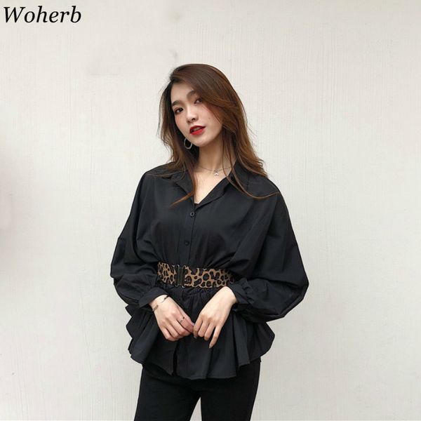 woherb summer elegant long sleeve ruffle blouse 2019 korean loose shirt slim waist leopard bandage blusas ladies 21924, White
woherb summer elegant long sleeve ruffle blouse 2019 korean loose shirt slim waist leopard bandage blusas ladies 21924, White