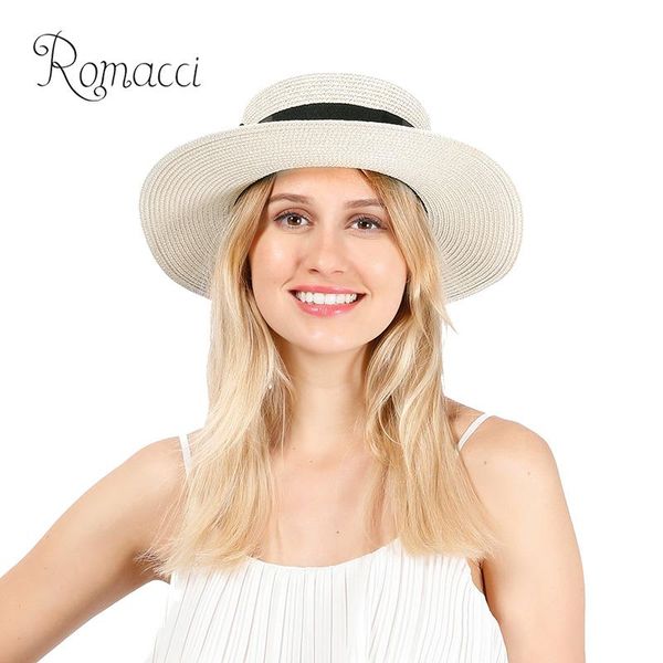 women raffia straw hat bow ribbon brim beach sun hat summer cap loose sunscreen sunshade flat cap visors hats, Blue;gray
women raffia straw hat bow ribbon brim beach sun hat summer cap loose sunscreen sunshade flat cap visors hats, Blue;gray