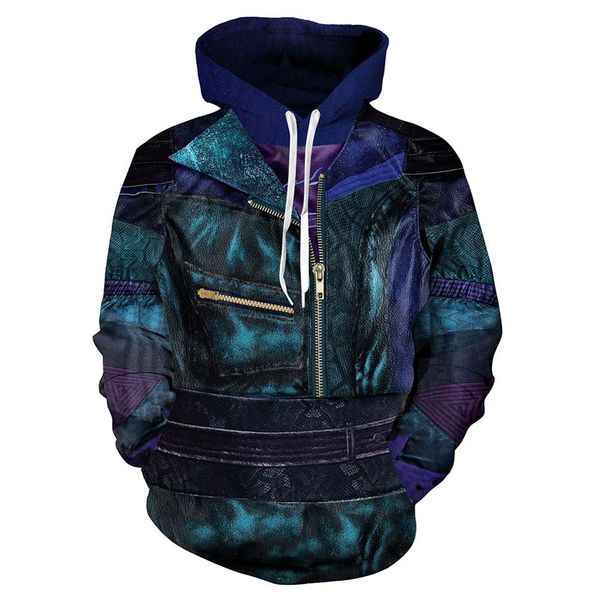 movie descendants 3 mal cosplay hoodie men women hooded sweatshirts fashion halloween costumes size s-5xl, Black
movie descendants 3 mal cosplay hoodie men women hooded sweatshirts fashion halloween costumes size s-5xl, Black