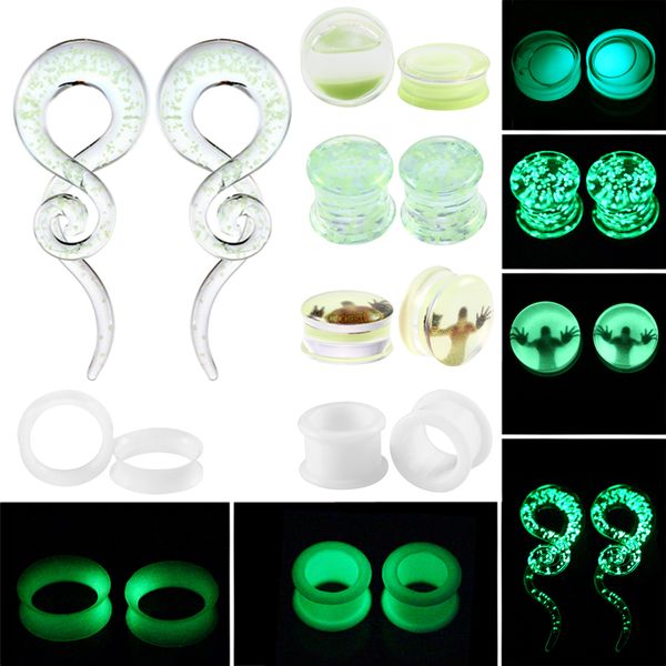 2pcs multiple styles glow in the dark ear tunnel plugs piercing ear taper stretcher kit earring gagues expander piercing jewelry, Slivery;golden
2pcs multiple styles glow in the dark ear tunnel plugs piercing ear taper stretcher kit earring gagues expander piercing jewelry, Slivery;golden
