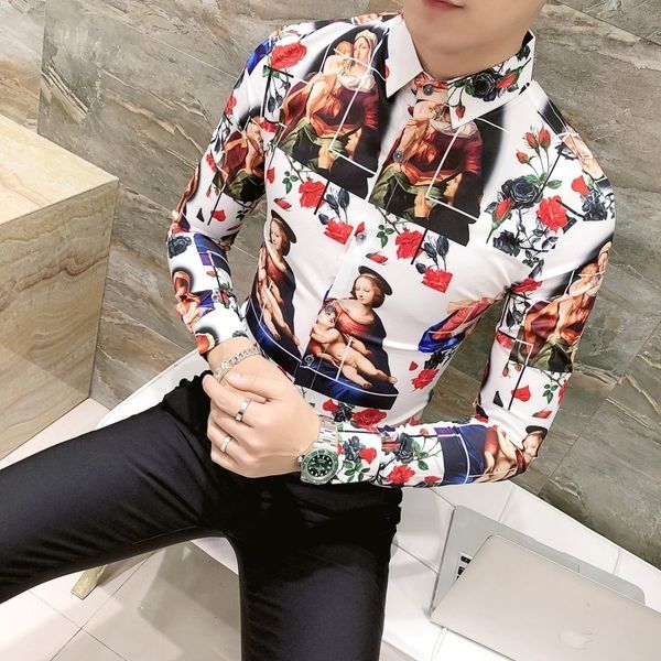 shirts pattern male long sleeve flower shirt camisa masculina camisa hombre mens clothes chemise homme 2019 spring, White;black
shirts pattern male long sleeve flower shirt camisa masculina camisa hombre mens clothes chemise homme 2019 spring, White;black
