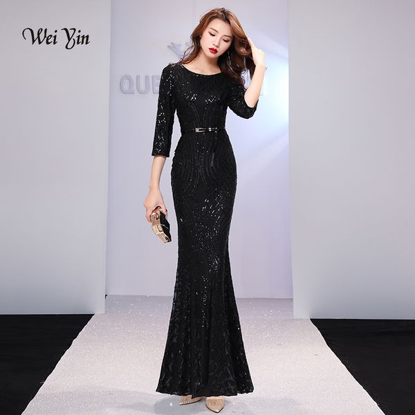 weiyin black evening dresses long sparkle 2019 new o-neck women elegant sequin mermaid maxi evening party gown dress wy1261, White;black
weiyin black evening dresses long sparkle 2019 new o-neck women elegant sequin mermaid maxi evening party gown dress wy1261, White;black