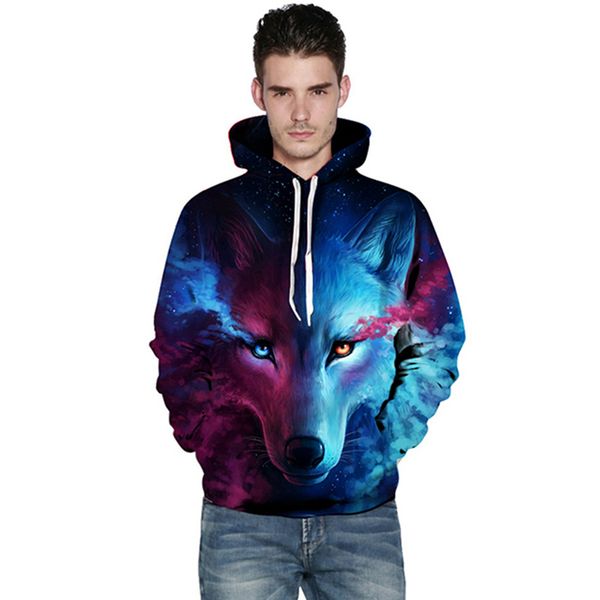 men women hoodie casual tracksuits brand where hooded wolf 3d hoodies coats sweatshirts, Black
men women hoodie casual tracksuits brand where hooded wolf 3d hoodies coats sweatshirts, Black