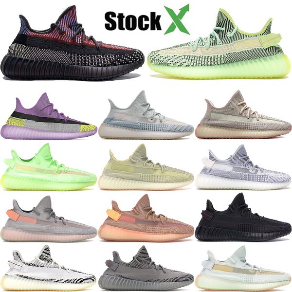 

stockx yecheil yeshaya black static 3m reflective kanye west v2 running shoes citrin cloud white synth clay zebra men women trainer sneakers