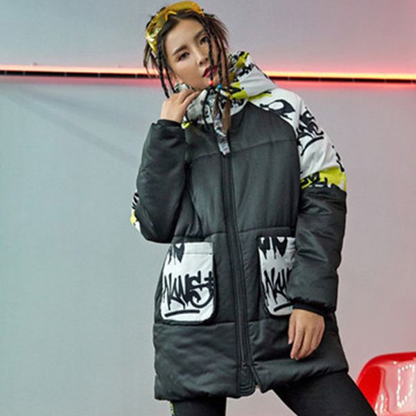 mid long jacket winter female hooded padded coat women streetwear overcoat thick warm outwear hip clothing casual parkas, Black
mid long jacket winter female hooded padded coat women streetwear overcoat thick warm outwear hip clothing casual parkas, Black