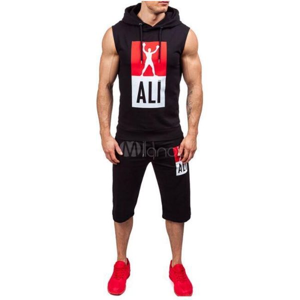 20ss summer tracksuit for men letters printed sleeveless sweat suits men's running hoodie shorts track suits active clothing, Gray
20ss summer tracksuit for men letters printed sleeveless sweat suits men's running hoodie shorts track suits active clothing, Gray