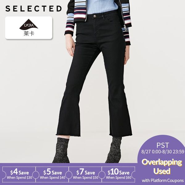 selected women's slim fit cotton-rich slight stretch crop flared jeans c|419132521, Blue 
selected women's slim fit cotton-rich slight stretch crop flared jeans c|419132521, Blue