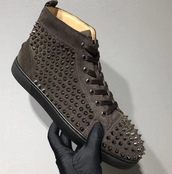 promotional price full spikes red bottom sneakers shoes high women,men walking fashion flats casual shoes grey black l14
promotional price full spikes red bottom sneakers shoes high women,men walking fashion flats casual shoes grey black l14